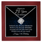 Cheers to 75 Years Necklace Birthday Gift for Her