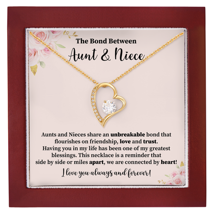 Aunt & Niece Heart Necklace