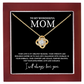 To My Wonderful Mom Necklace Gift with Message Card