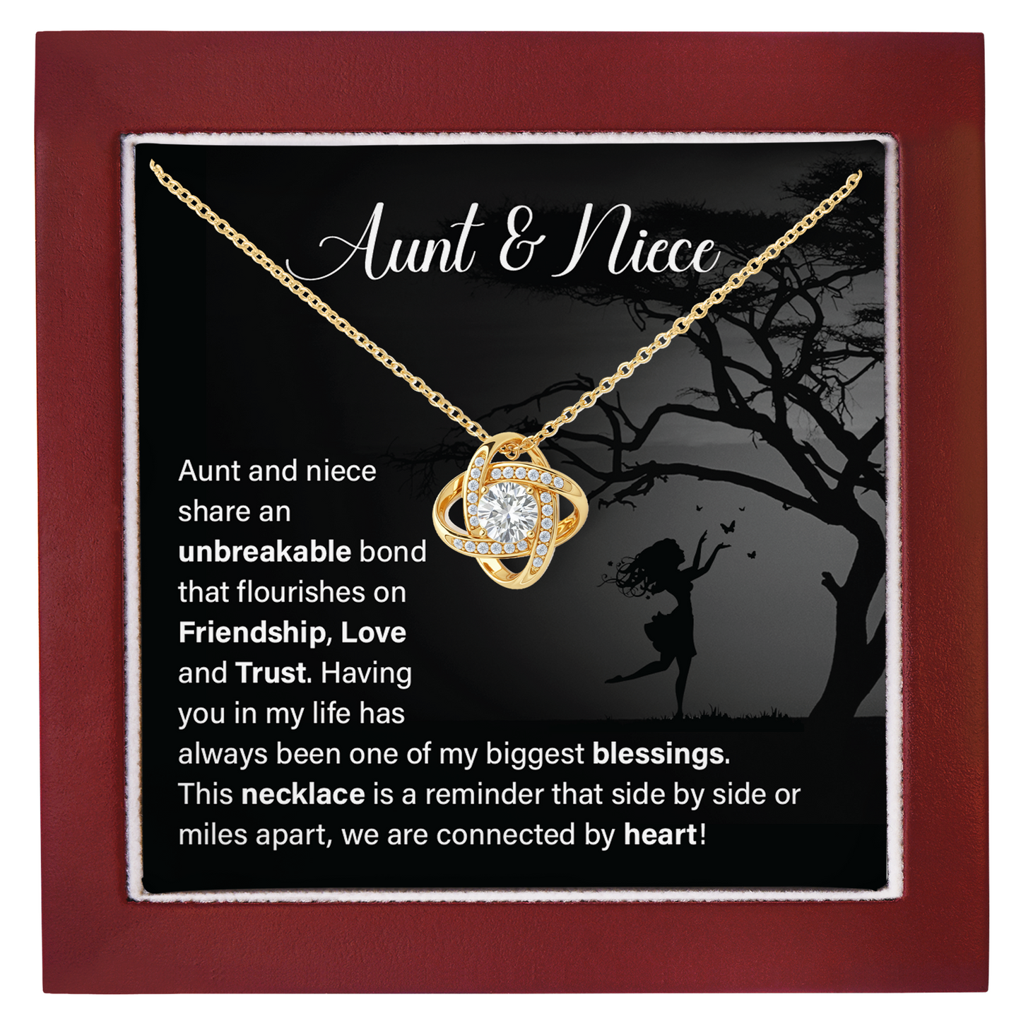 Aunt & Niece share an unbreakable Necklace Gift for Her