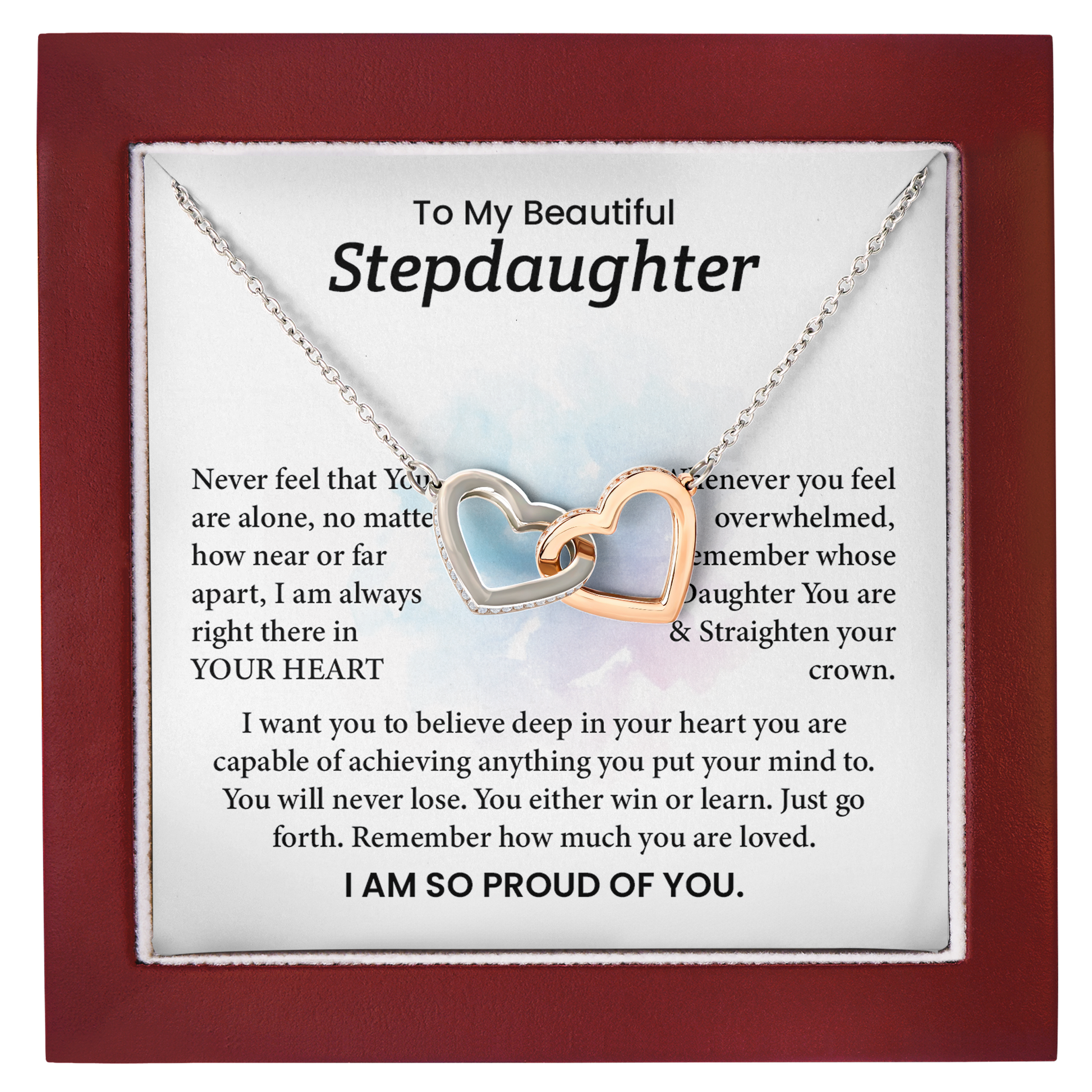 Stepdaughter Necklace Graduation Gift from Stepparent