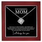 To My Wonderful Mom Necklace Gift with Message Card