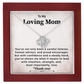 To My Loving Mom Necklace Thank You Gift