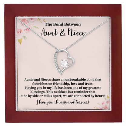 Aunt & Niece Heart Necklace