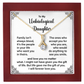 Meaningful Bonus Daughter Gift with Message Card Birthday, Christmas & Family Keepsake Jewelry