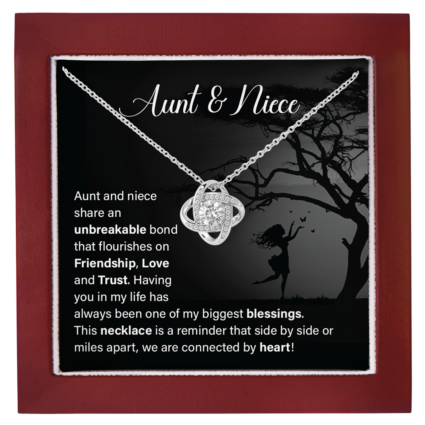Aunt & Niece share an unbreakable Necklace Gift for Her