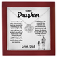 Daughter Necklace from Dad - Forever My Little Girl Love Knot Jewelry Gift