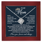 To My Mom Forever Love Necklace, Meaningful Gift for Mother with Message Card