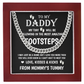 To My Daddy Cuban Link Chain New Dad Gift from Baby Bump, Pregnancy Announcement Gift, Expecting Father Keepsake