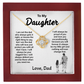 Daughter Necklace from Dad - Forever My Little Girl Love Knot Jewelry Gift