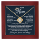To My Mom Forever Love Necklace, Meaningful Gift for Mother with Message Card