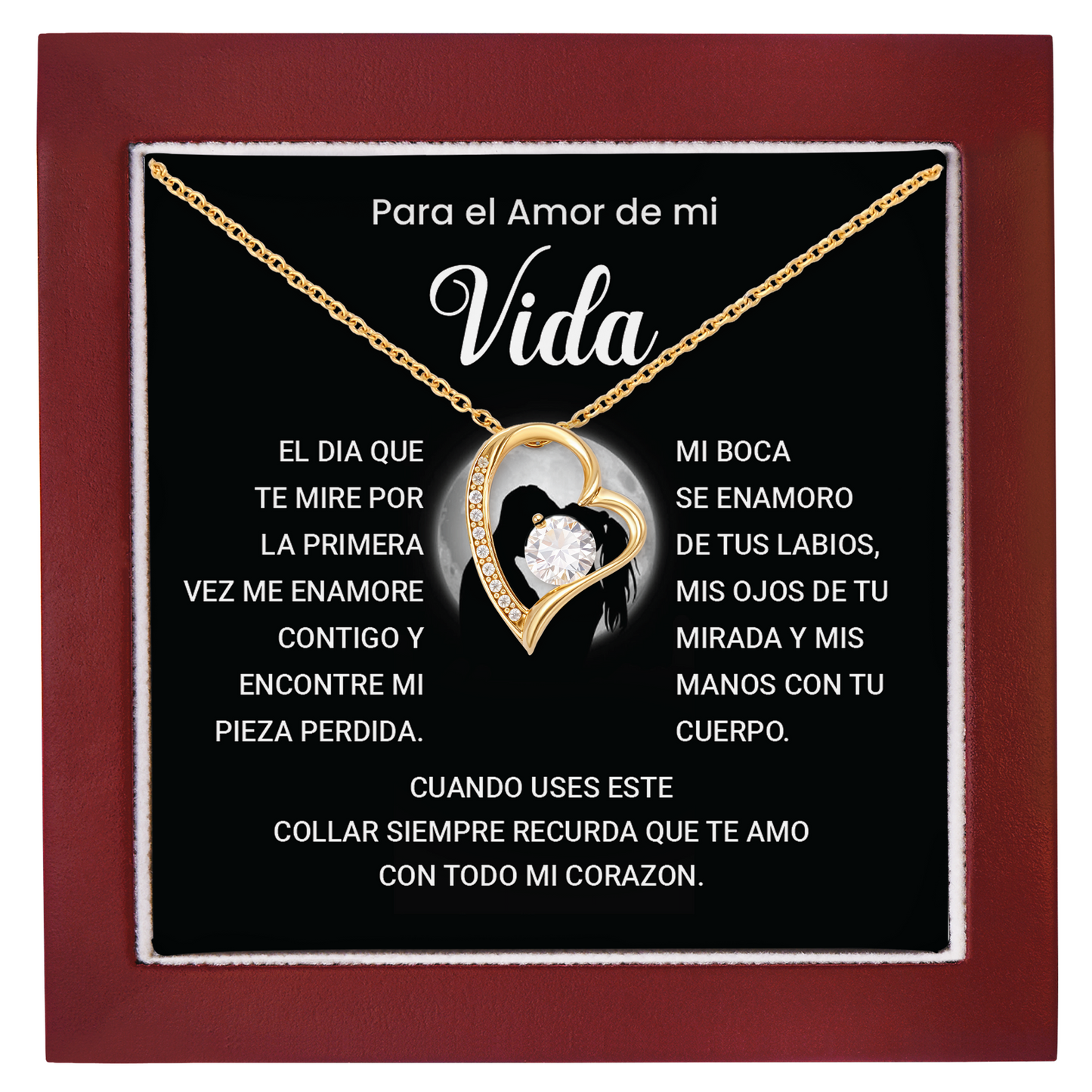 Collar Para El Amor de Mi Vida - Regalo Romántico de Aniversario y San Valentín