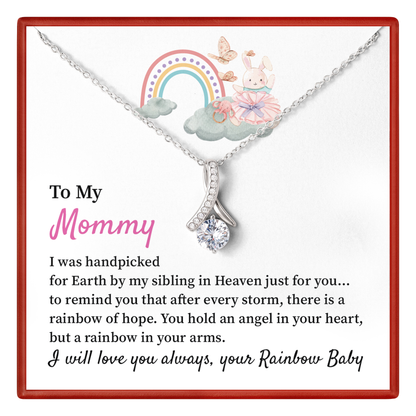 rainbow baby necklace gift for mommy