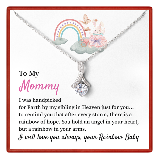 rainbow baby necklace gift for mommy