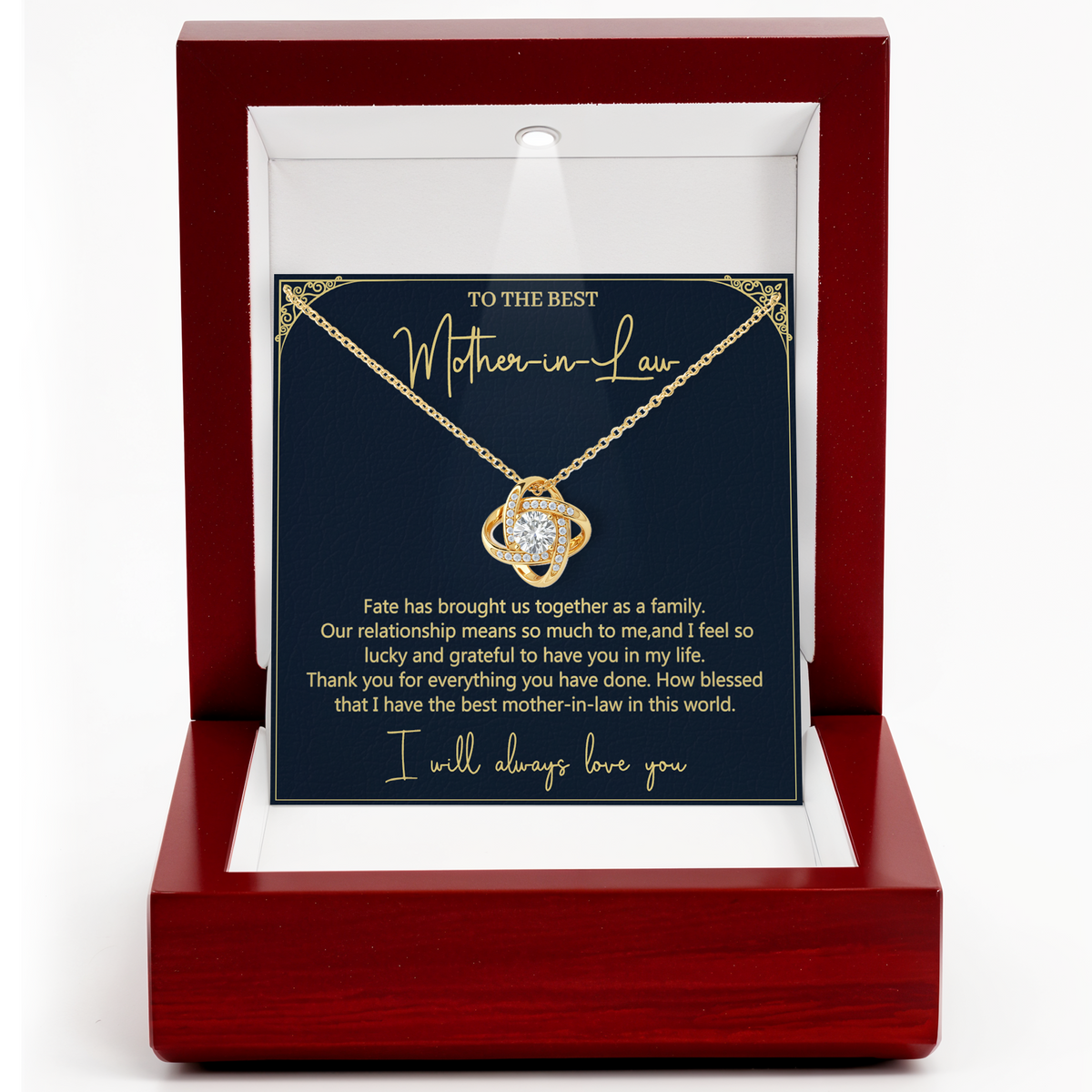 Mother in Law Necklace Gift Daughter in Law Appreciation