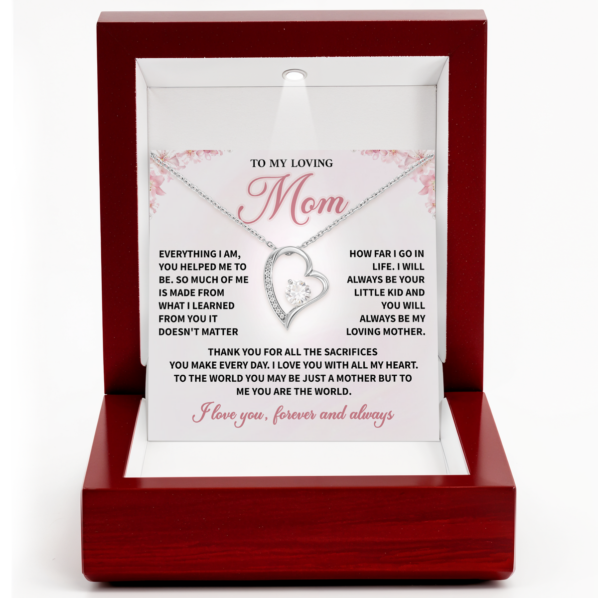 Mom Necklace Gift from Daughter Mother Appreciation Jewelry