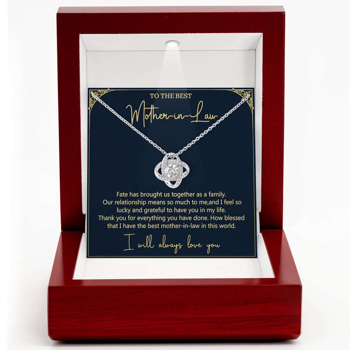 Mother in Law Necklace Gift Daughter in Law Appreciation