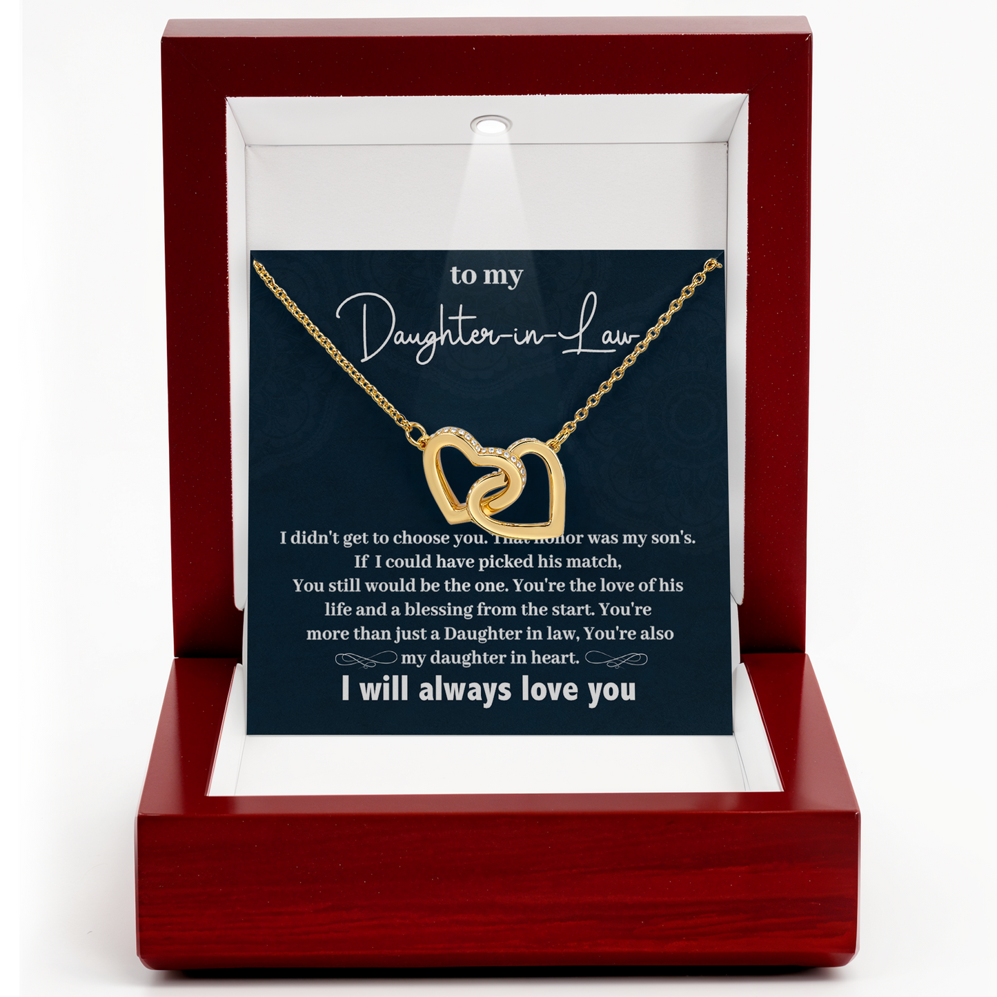 Daughter in Law Necklace from Mother in Law Bridal Shower Gift