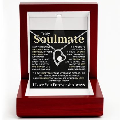 Soulmate Necklace for Her Anniversary Gift for Wife or Girlfriend