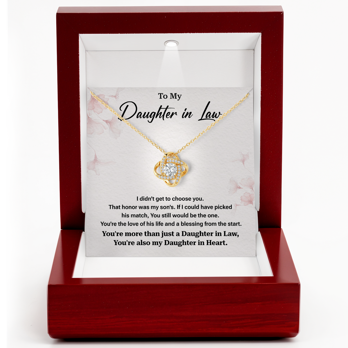 Daughter in Law Necklace from Mother in Law Wedding Gift