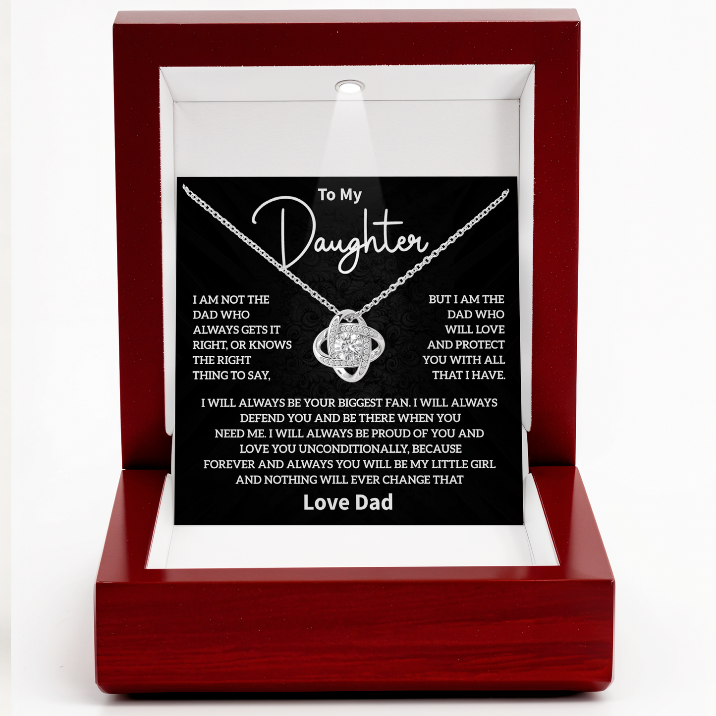 Dad to Daughter Necklace Gift Meaningful Father Daughter Jewelry