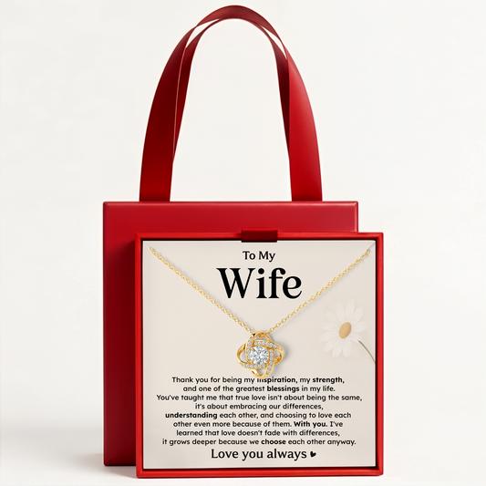 Love Knot Necklace for Wife from Husband Anniversary Gift