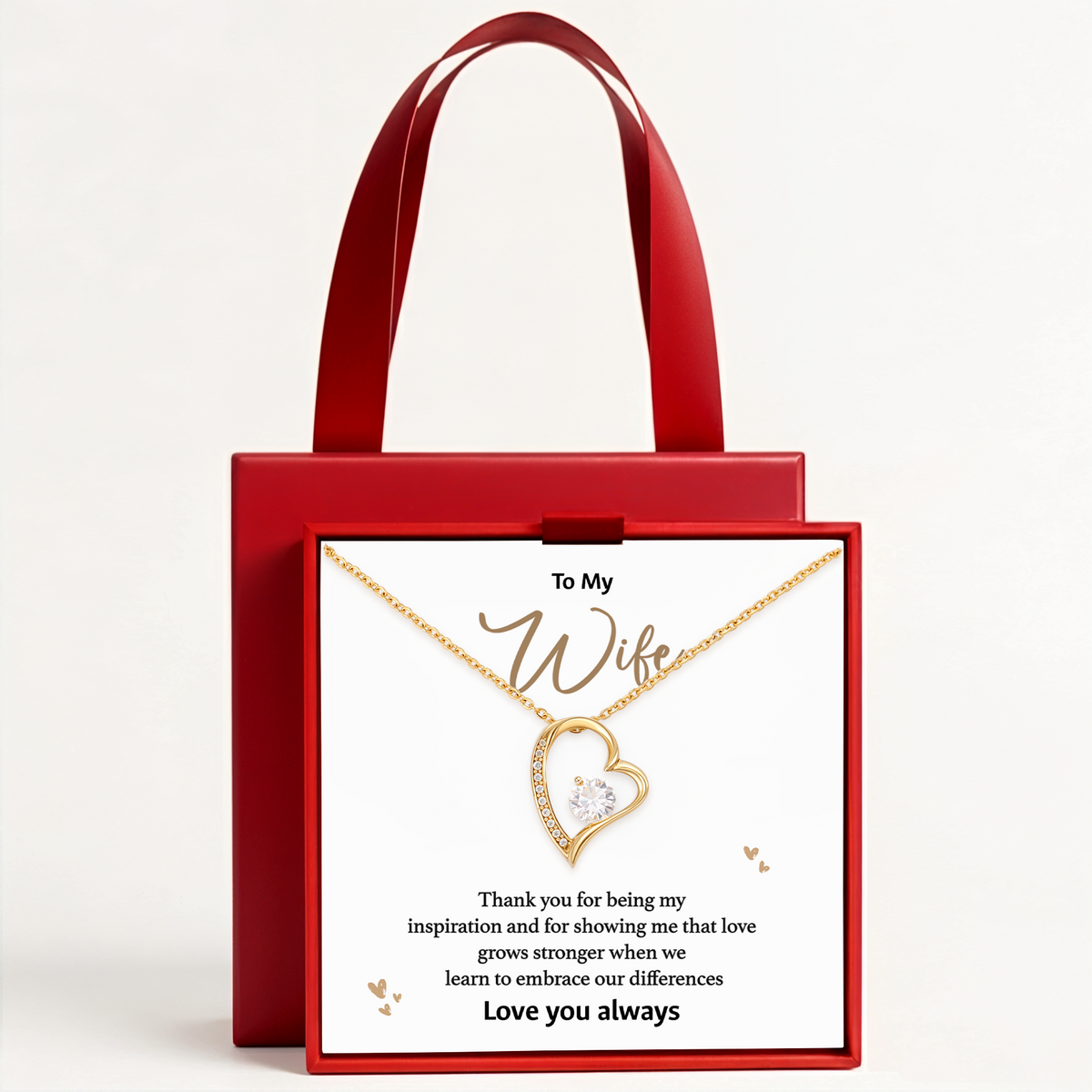 Love Grows Stronger Wife Necklace from Husband Anniversary Gift