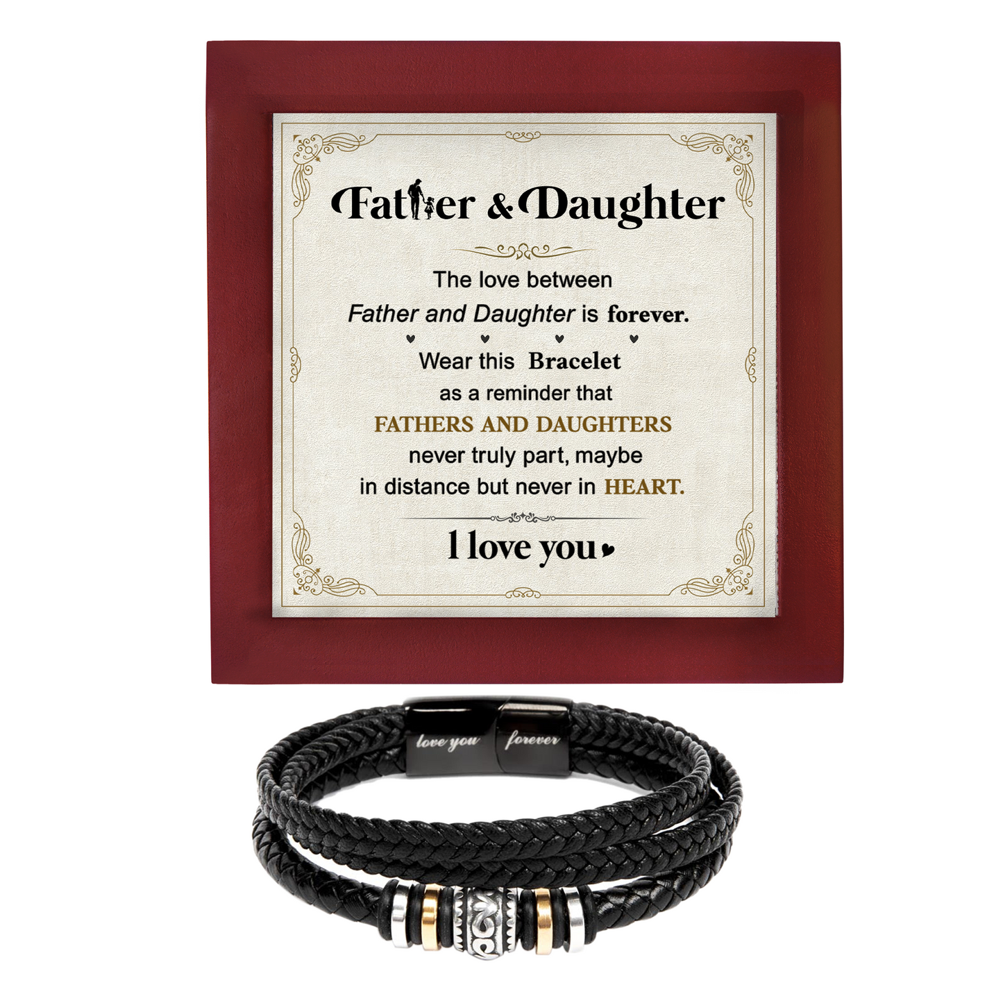 Father and Daughter Forever Bracelet Gift for Dad on Father Day