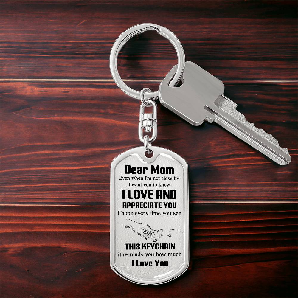 Dear Mom, Sentimental Gift For Mother’s Day Heartfelt Gift Of Love Keychain Thank You For Everything Keychain Precious Bond With Mom Keychain Appreciation Keychain Forever Thankful You Gift