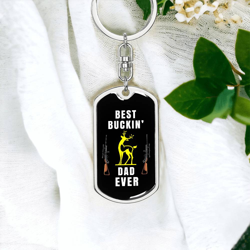 Best Buckin' Dad Ever, keychain