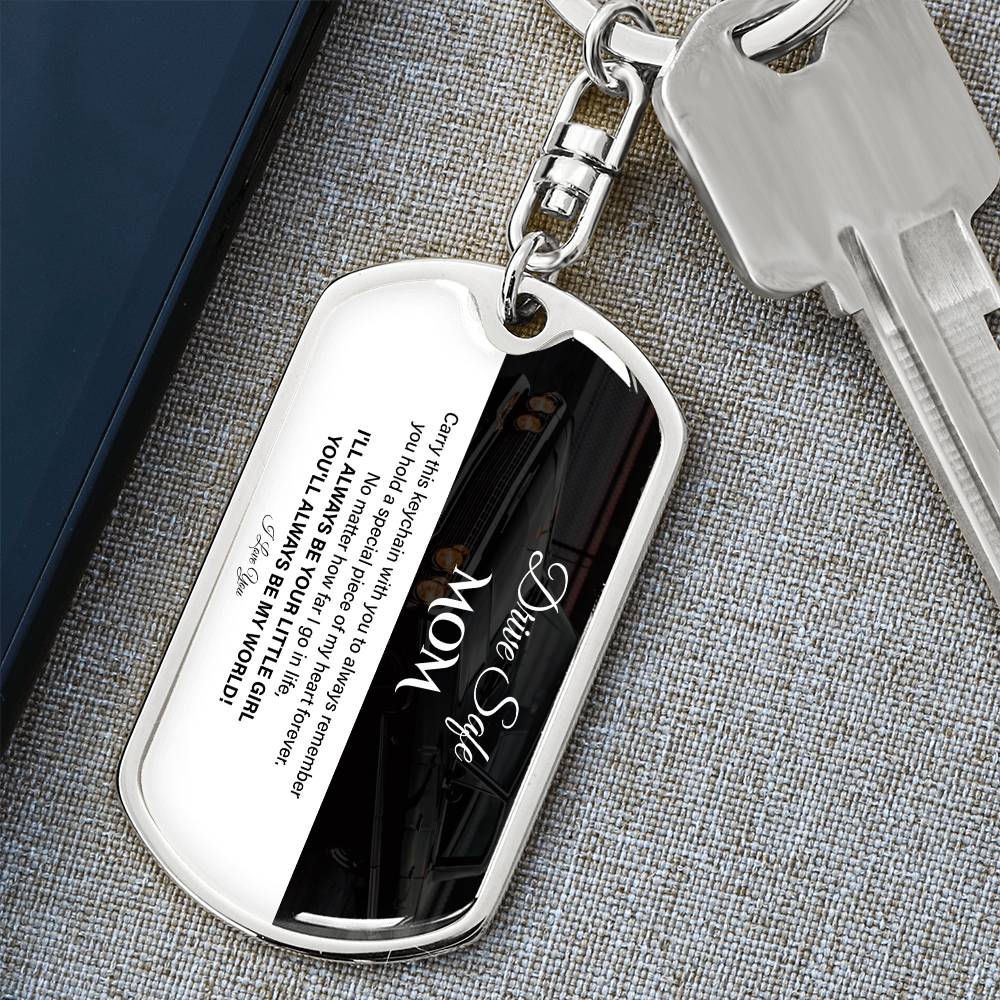 Drive Safe, Mom, Sentimental Keychain For Mother Drive Safe, Love Keychain Daughter’s Love Keychain For Her Forever Your Little Girl Keychain Sentimental Gift For Mother’s Safety Sweet Gift For Travels