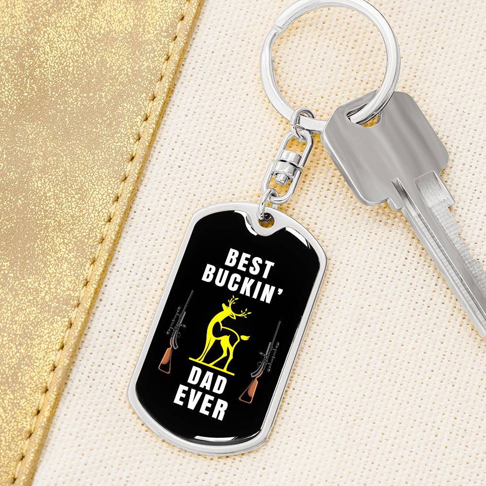 Best Buckin' Dad Ever, keychain