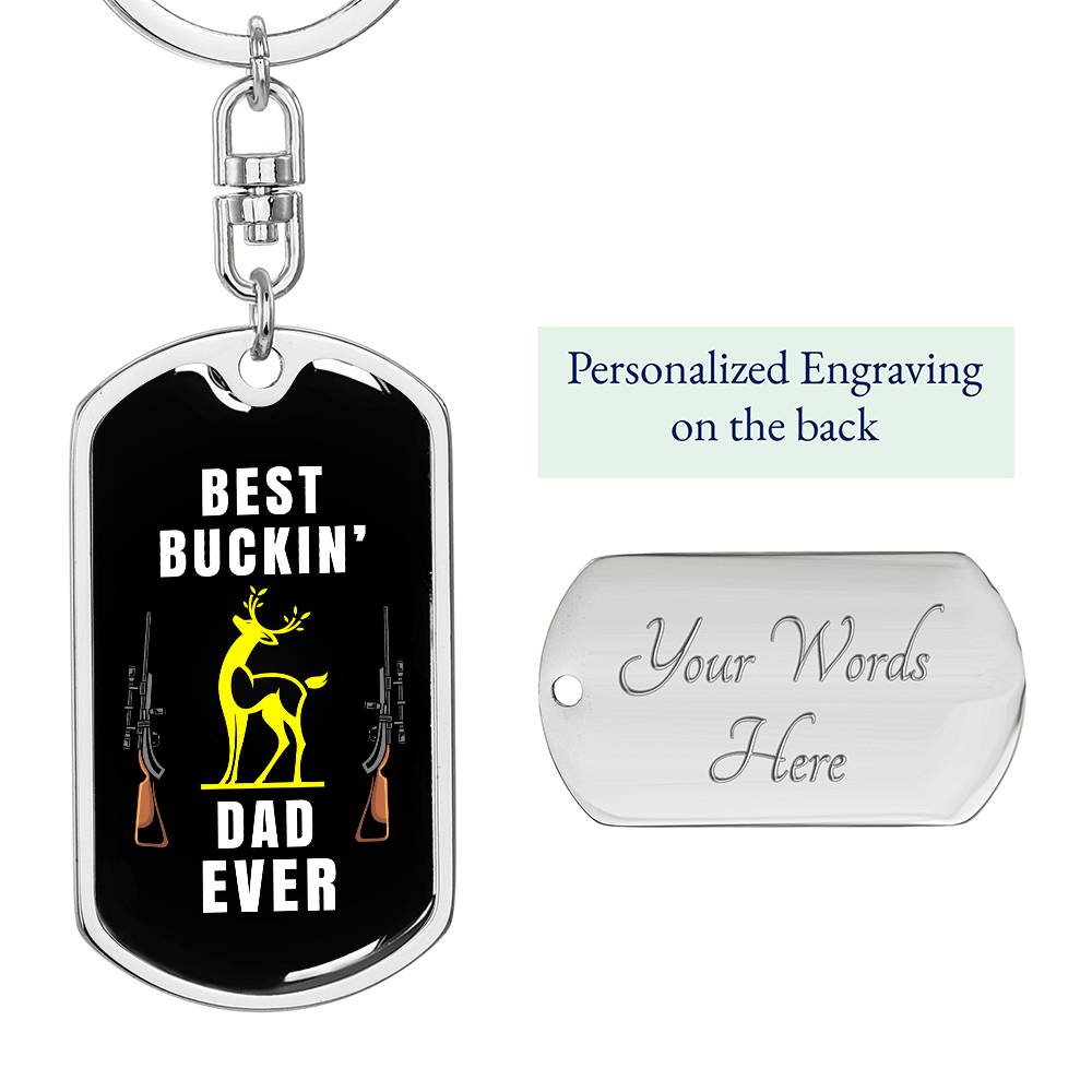 Best Buckin' Dad Ever, keychain