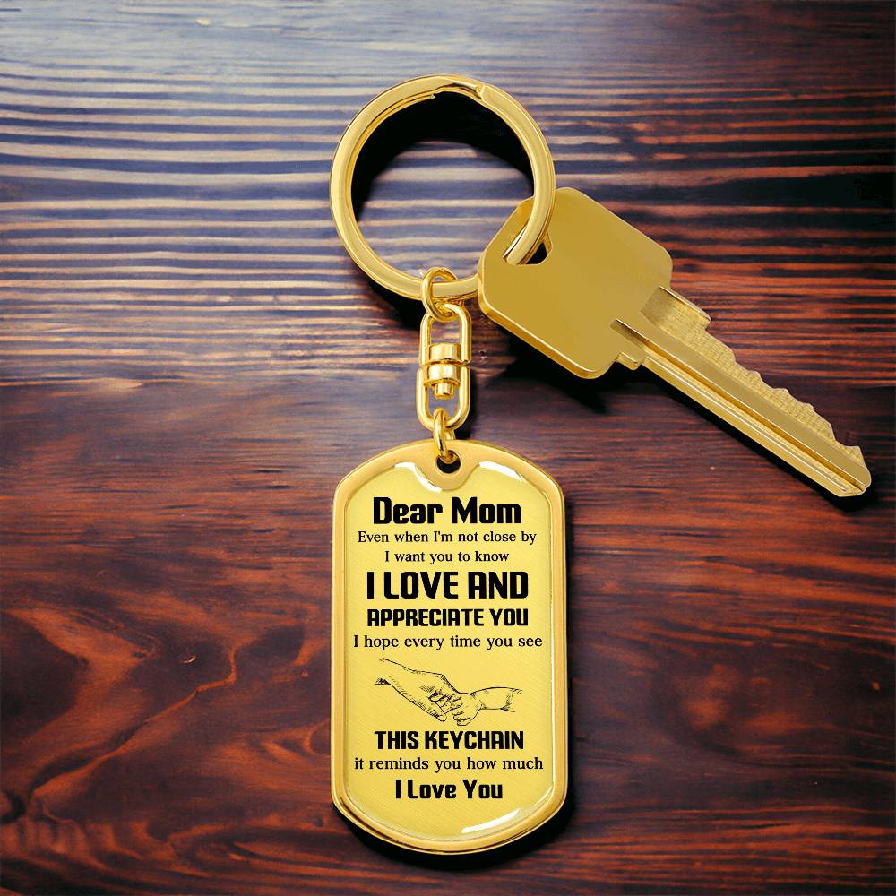 Dear Mom, Sentimental Gift For Mother’s Day Heartfelt Gift Of Love Keychain Thank You For Everything Keychain Precious Bond With Mom Keychain Appreciation Keychain Forever Thankful You Gift