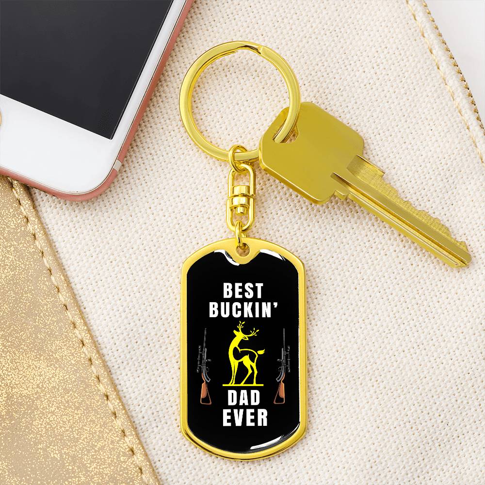 Best Buckin' Dad Ever, keychain