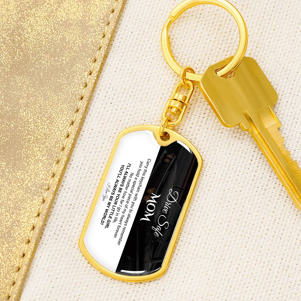 Drive Safe, Mom, Sentimental Keychain For Mother Drive Safe, Love Keychain Daughter’s Love Keychain For Her Forever Your Little Girl Keychain Sentimental Gift For Mother’s Safety Sweet Gift For Travels