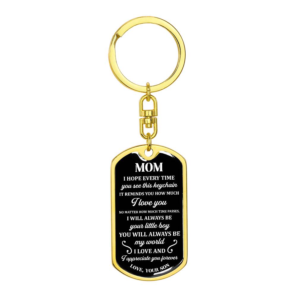 Mom Keychain Gift from Son – Sentimental Dog Tag