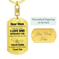 Dear Mom Keychain Gift – I Love and Appreciate You