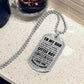 Dog Tag Necklace Gift for Dad From Son Father’s Day Gift