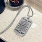 To My Man Dog Tag Necklace – Romantic Gift for Him