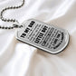 Dog Tag Necklace Gift for Dad From Son Father’s Day Gift