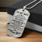 To My Man Dog Tag Necklace – Romantic Gift for Him