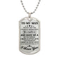To My Man Dog Tag Necklace – Romantic Gift for Him