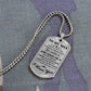 To My Man Dog Tag Necklace – Romantic Gift for Him
