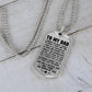 To My Dad Dog Tag Necklace – Gift from Son or Daughter