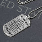 To My Man Dog Tag Necklace – Romantic Gift for Him