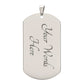 To My Husband Dog Tag Necklace
