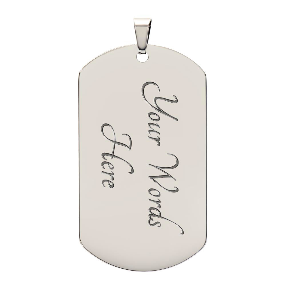 To My Husband Dog Tag Necklace
