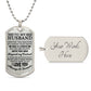 To My Husband Dog Tag Necklace