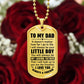 Dog Tag Necklace Gift for Dad From Son Father’s Day Gift